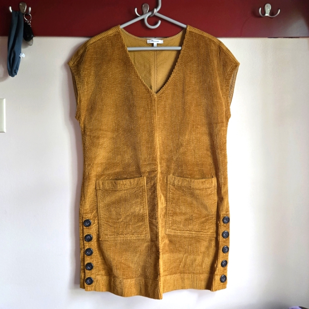 Madewell Camel Corduroy Shift Dress - S